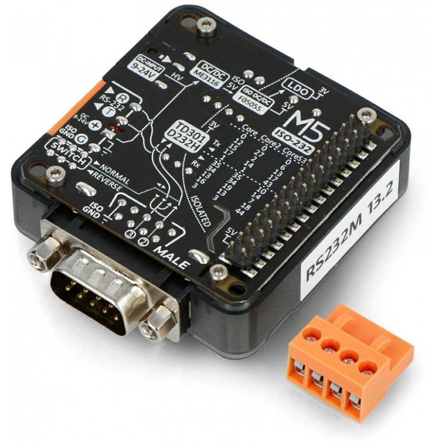 RS232 13.2 moodul – RS232 ühendusmoodul – DB9 pistik – M5 M5Stack131 – 4