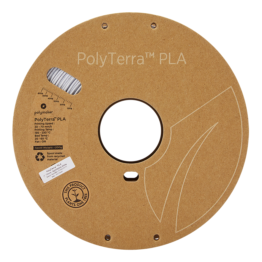 Polymaker PolyTerra PLA - 1kg - 1.75mm - Marmora Balta – 3