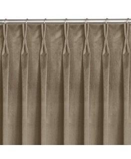 Užuolaidas VILA smilšu krāsā klasiskā elastīgā 9,5 cm ar divkāršu krokotu aksomu 400x175 homede