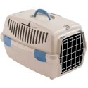 Stefanplast Kuljetushäkki Gulliver 1 metalliovilla 48x32x31cm valkoista travertiiniväriä