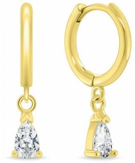 Brilio Silver Elegant Round Earrings with Zircon EA1178Y
