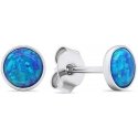 Brilio Silver Brilio Silver Earrings with Pins with Blue Synthetic Opals EA579WB Brilio Silver Brilio Silver Earrings with Pins with Blue Synthetic Opals EA579WB