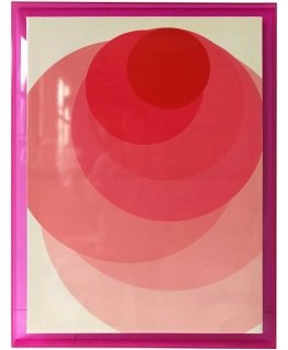 MĀKSLA Sienu gleznojums WALLY 60x80cm, rozā aplis, akrils
