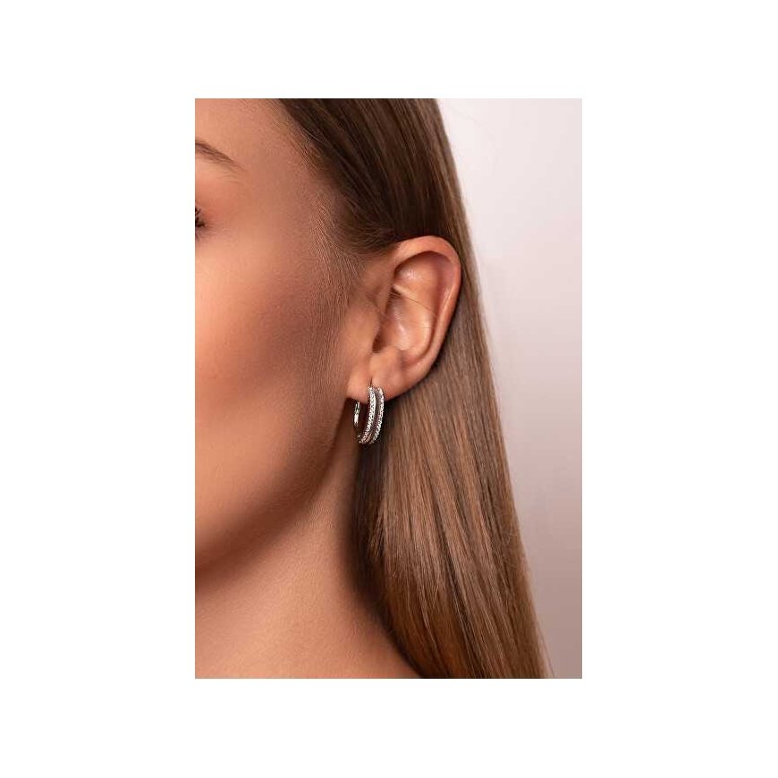 Brilio Silver Charming silver earrings with zircons LME299 – 3
