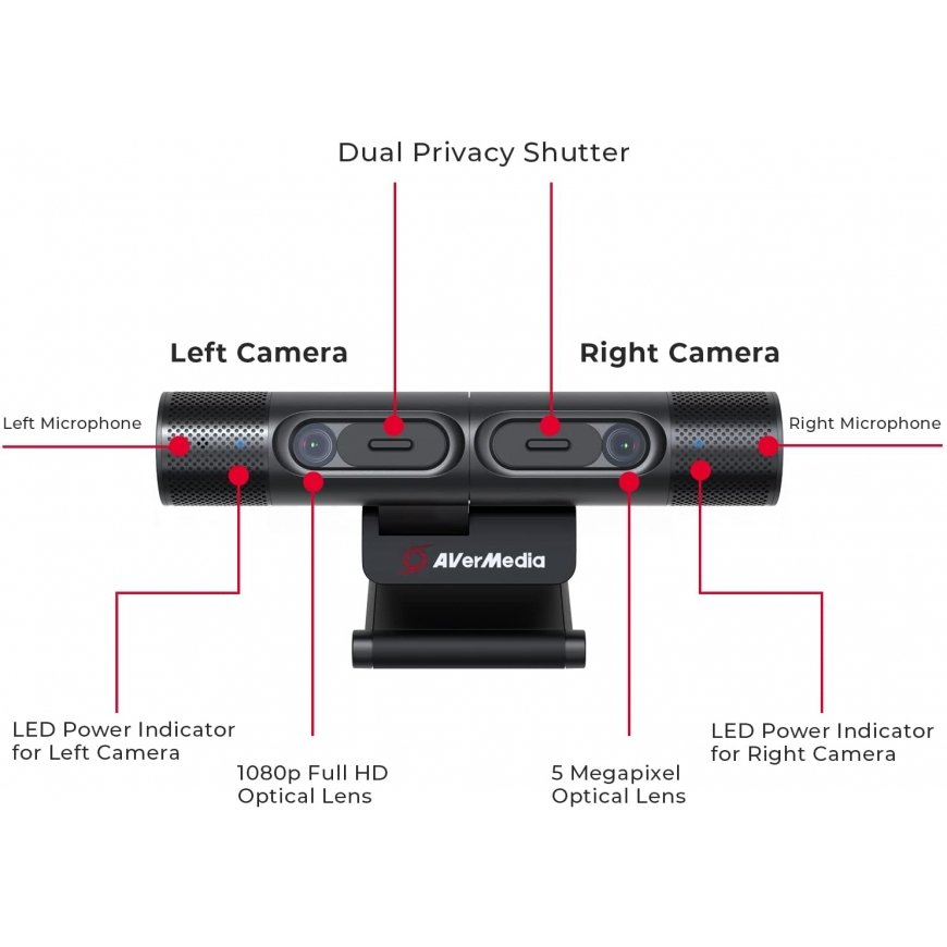 AVerMedia PW313D webcam 5 MP 2592 x 1944 pixels USB 2.0 Black – 4