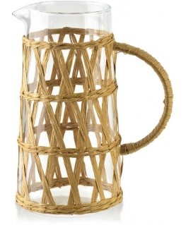 Lumarko Mondex MODERNUS KEITTIÖN lasinen kannu 1,1 l 10 x 8 x 19,5 cm boheemityylinen punottu