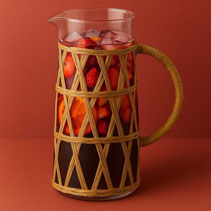 Lumarko Mondex MODERNUS VIRTUVĖS stiklinis ąsotis 1,1 l 10 x 8 x 19,5 cm bohemiško stiliaus pinti – 4