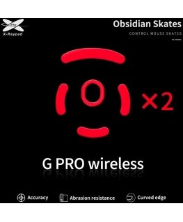 X-Raypad Obsidian slidas Logitech G Pro 1 Sarkans 2 gab. (Sarkani) Aizvietojo pele kājas