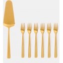 7-piece tort set Prato spatula + 6 forks, golden color, AMBITION 7-piece tort set Prato spatula + 6 forks, golden color, AMBITION