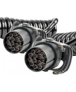 Amio Professional spiral trailer cable 2x 15 PIN 5m 24V