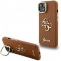 Guess PU Grained 4G Logo Stand Camera Frame -kotelo Apple iPhone 13:lle ruskeana Guess PU Grained 4G Logo Stand Camera Frame -kotelo Apple iPhone 13:lle ruskeana