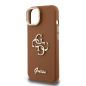 Guess PU Grained 4G Logo Stand Camera Frame dėklas skirtas Apple iPhone 13 rudos spalvos Guess PU Grained 4G Logo Stand Camera Frame dėklas skirtas Apple iPhone 13 rudos spalvos