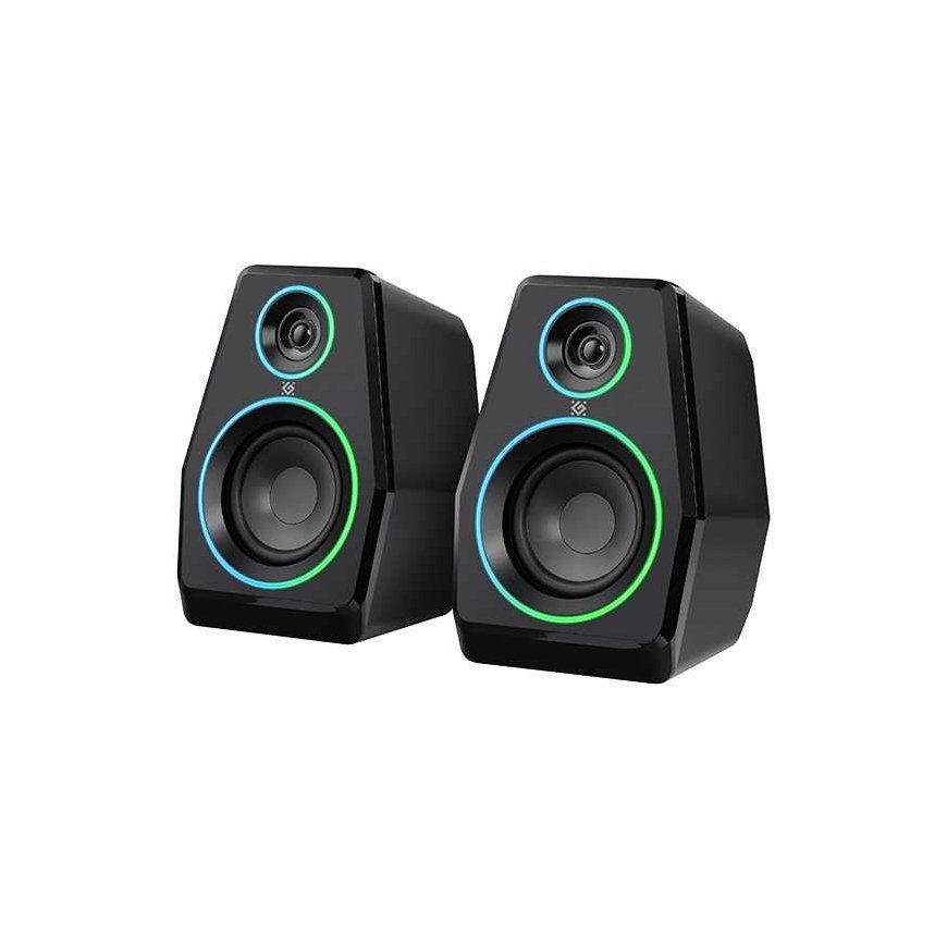 Kompiuterio kolonėlės Defender Solar 10 garsiakalbiai, 2.0, 10W, juodi, Bluetooth 5.3/AUX – 5