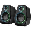 Kompiuterio kolonėlės Defender Solar 10 garsiakalbiai, 2.0, 10W, juodi, Bluetooth 5.3/AUX Kompiuterio kolonėlės Defender Solar 10 garsiakalbiai, 2.0, 10W, juodi, Bluetooth 5.3/AUX