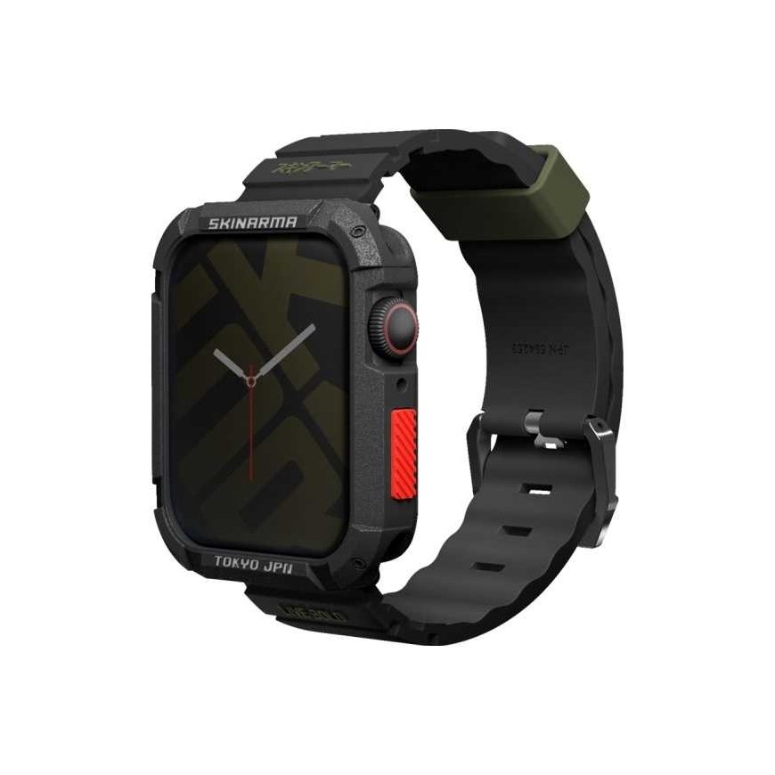 Skinarma apyrankē Shokku Apple Watch 45/44/42mm melnā krāsā