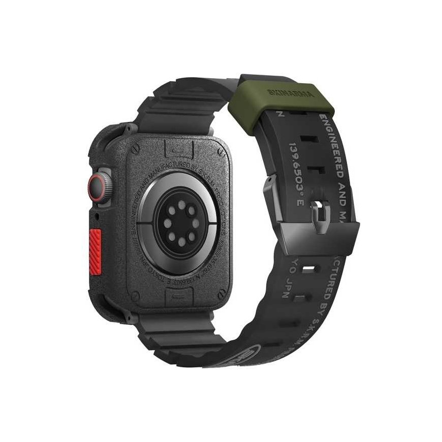 Skinarma käevõru Shokku Apple Watch 45/44/42mm musta värvi – 2