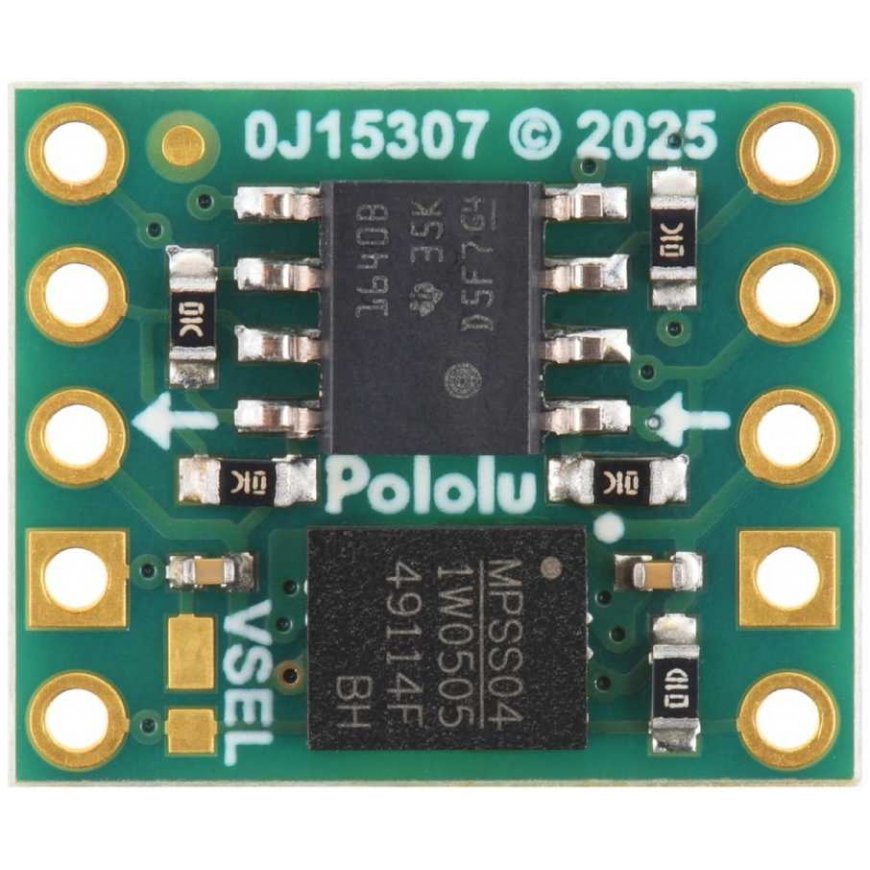 ISO1640 - Dvikryptis I2C izoliatorius su izoliuotu maitinimo šaltiniu - JST SH 4 kontaktų - 5V/3.3V, 200mA - Pololu 5393 – 2