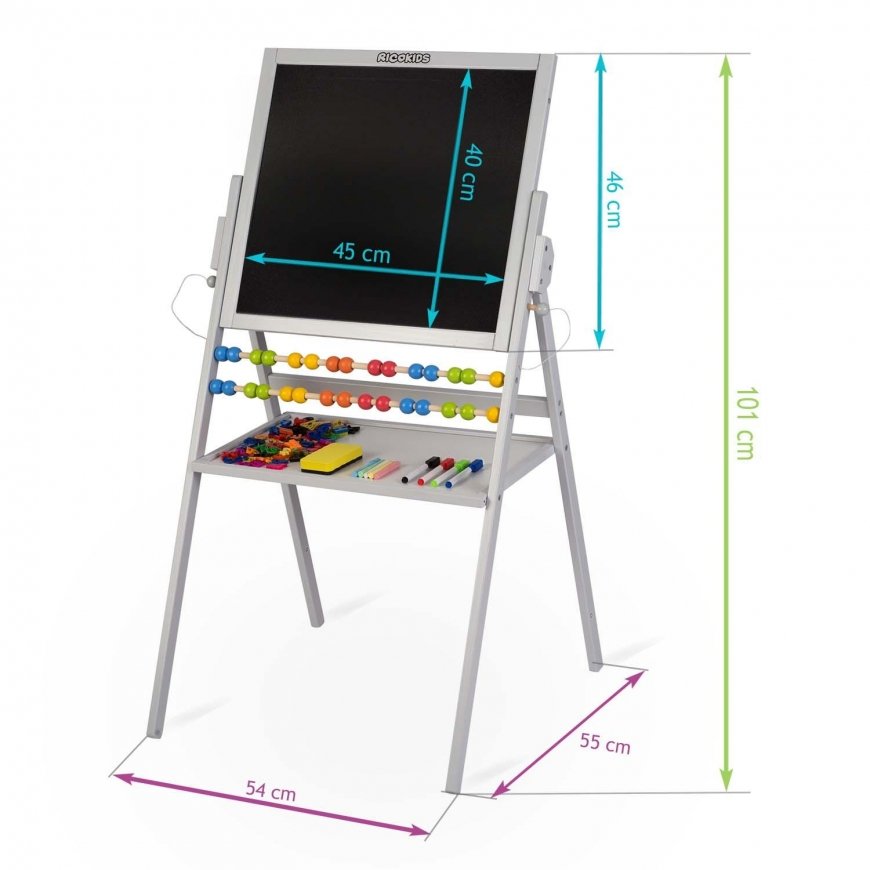 Ricokids magnetic board Rotary – gray – 4