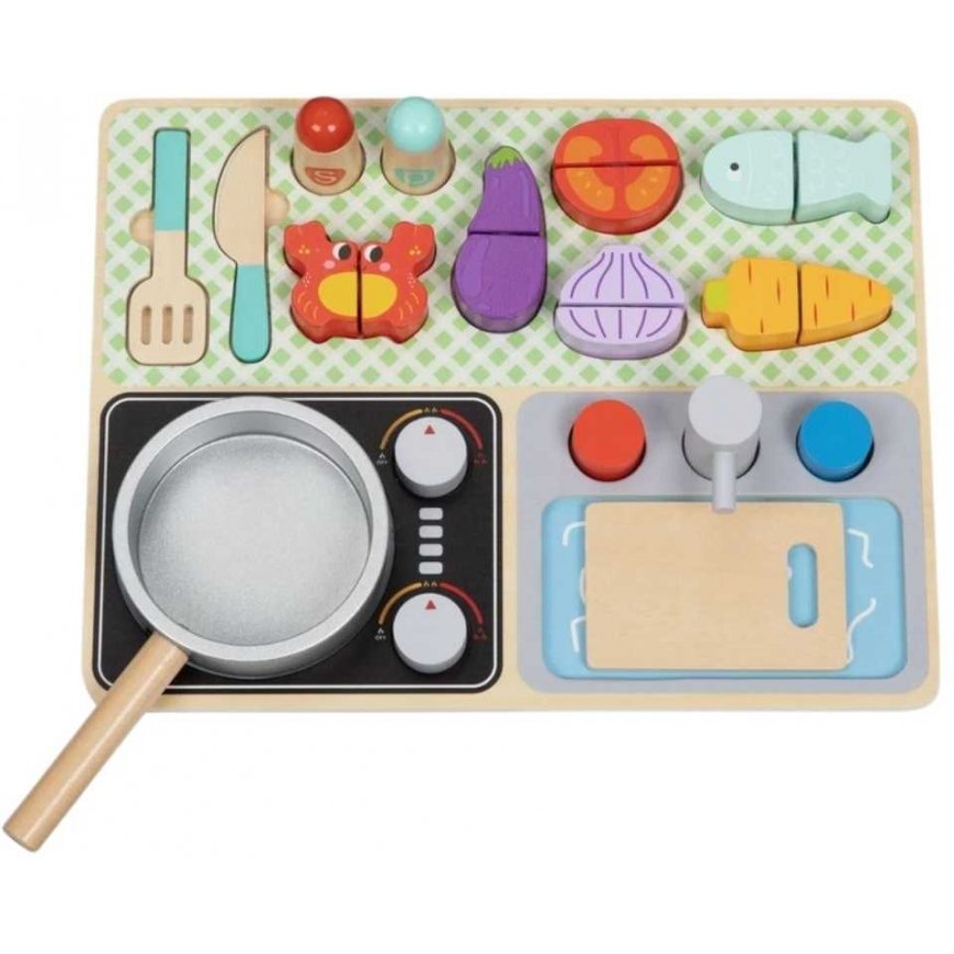 Tooky Toys TOOKY TOY wooden kitchen with accessories - little chef set – 4