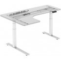 Neutral Campin table frame, electrically adjustable, cable holder, collision protection system, white, lifting capacity 125 kg, Neutral Campin table frame, electrically adjustable, cable holder, collision protection system, white, lifting capacity 125 kg,