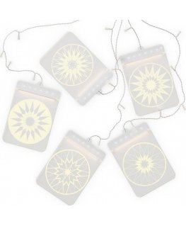 AmeliaHome LED Stained Glass AH RECTANGULAR MANDALA SET 5 PCS.