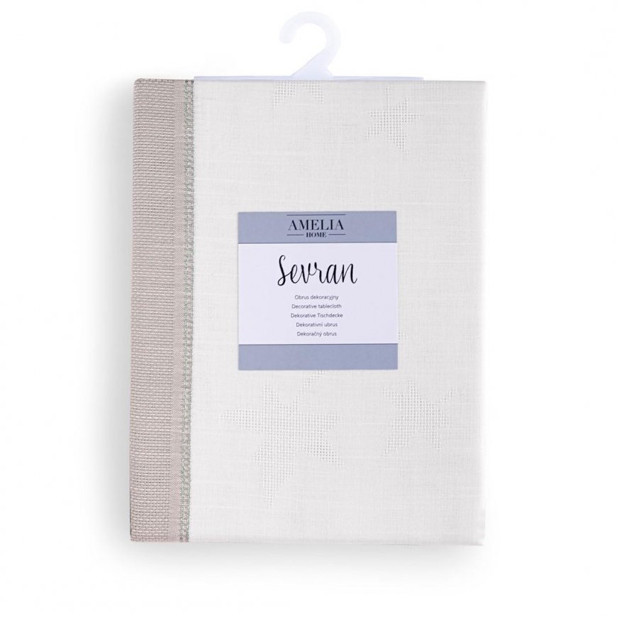 AmeliaHome TCLOTH/AH/SEVRAN/BEIGE+Baltas/140X400 – 3