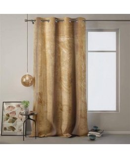 Yöverho renkailla AmeliaHome VELVET 140X270 cm, 1 kpl, väri: sinappi