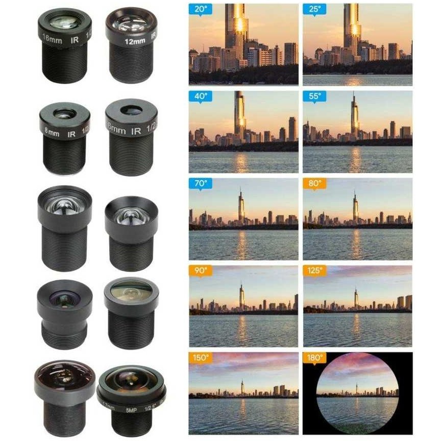 M12 lens set for Arducam USB camera - 10 pcs - Arducam LK005 – 5