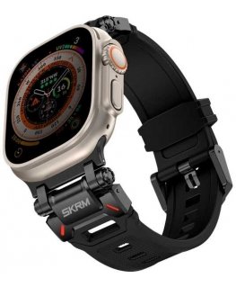 Skinarma apyrankē Titon Apple Watch Ultra 49mm melnā krāsā