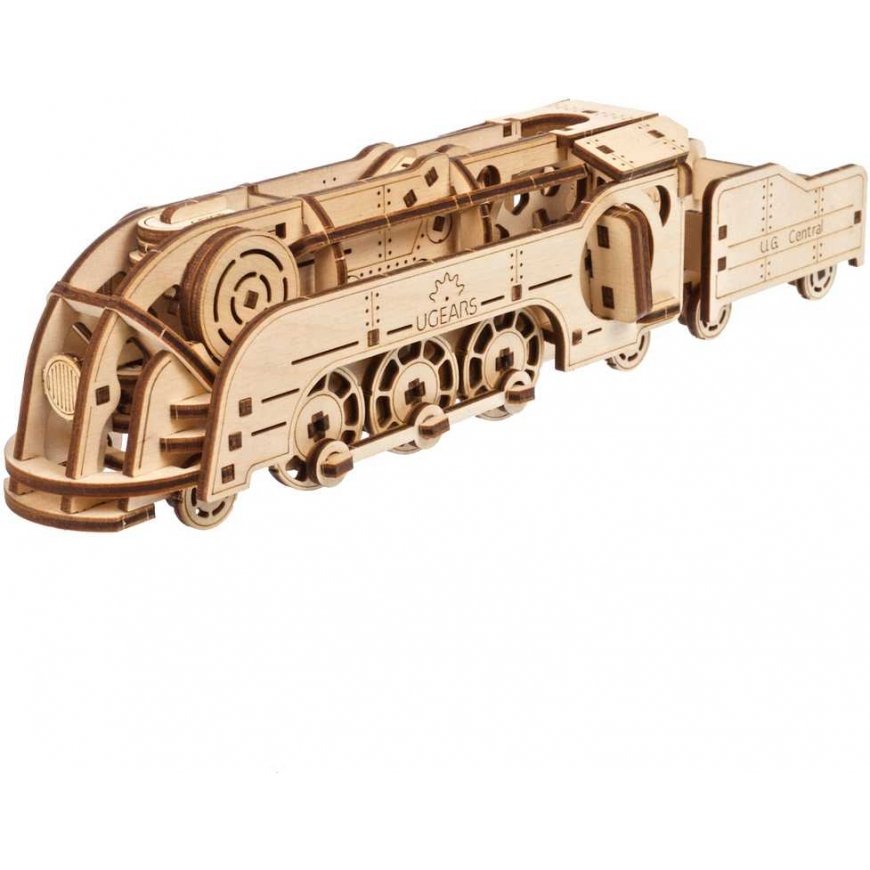 UGears Koka konstruktors UGEARS Mini Lokomotīve