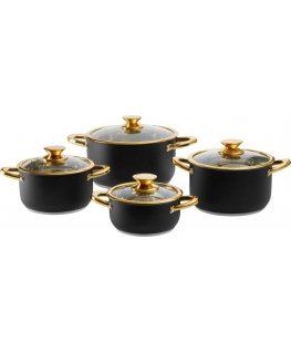 Royal Steel 8-piece AMBITION stainless steel pot set