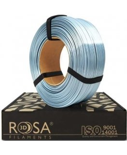 3D-muoviplastiikka PLA hopeakiiltävä (silkki hopea) 1,75 mm 1 kg täyttöpakkauksessa Rosa3D