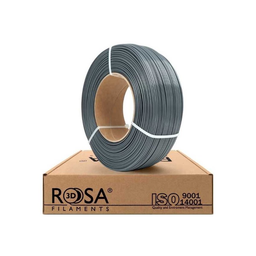 3D-muovi PET-G harmaa 1,75 mm 1 kg täyttöpakkauksessa Rosa3D