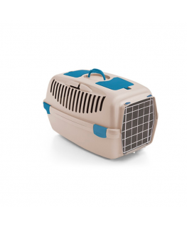 Stefanplast transportavimo narvas Gulliver 3 su metalinėmis durimis 61x40x38cm balto travertino spalvos