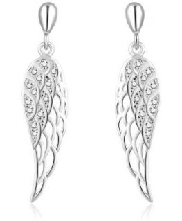 Beneto Gražūs sidabriniai auskarai Angel wings AGUP2360L