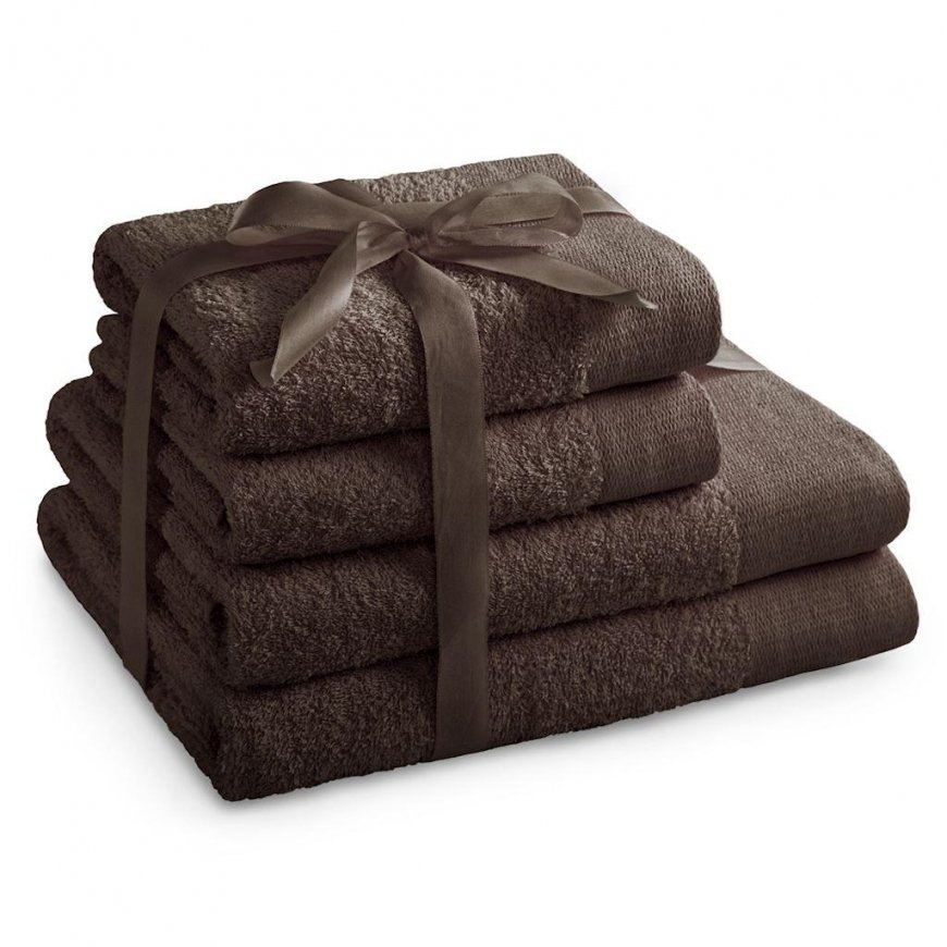 AmeliaHome Полотенце/AH/AMARI/BRO/SET2*70x140+2*50x100