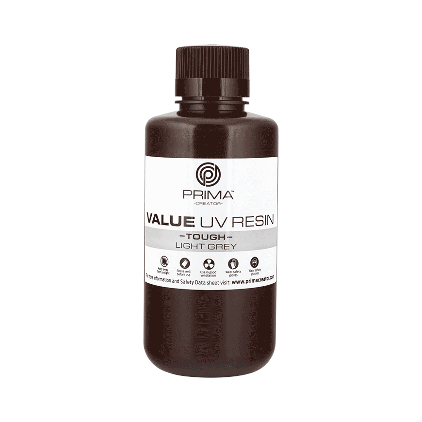PrimaCreator Value Tough UV resin (like ABS) - 500ml - Light gray – 2