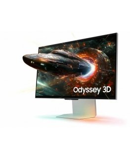 Monitoru SAMSUNG MT LED LCD 27" Odyssey 3D (G90XF) - 3840x2160, 350Hz, IPS, HDR10+ spēlēm, 2D-3D konversija non-DRM video, 2xkam