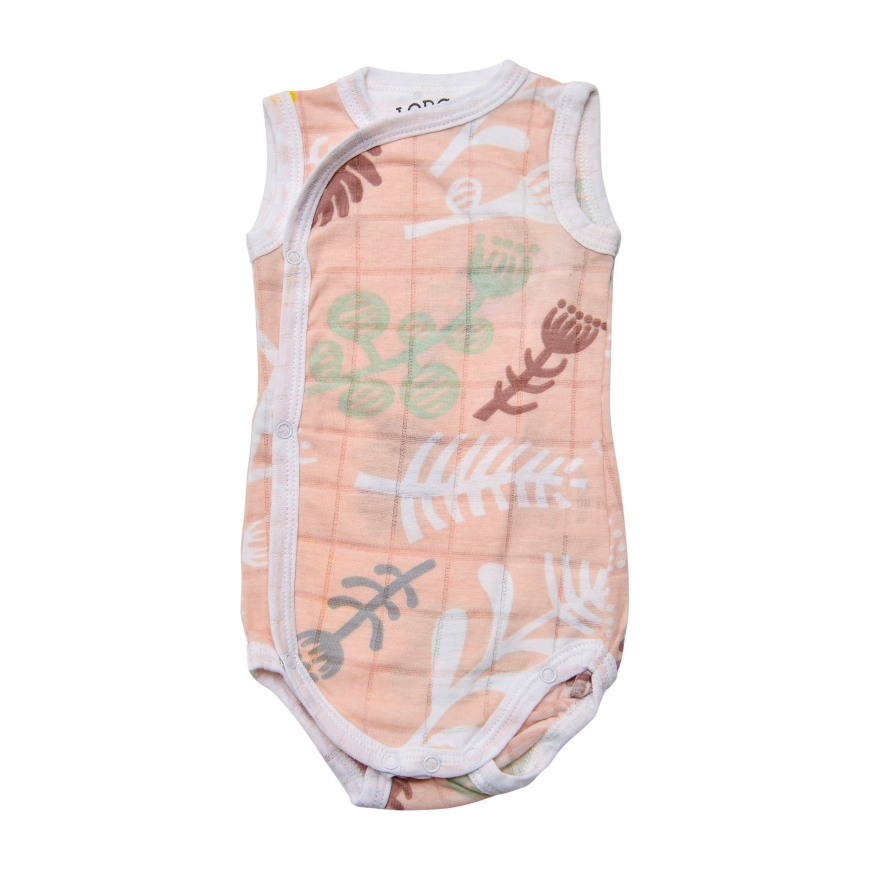 «Cocoon Lodger Romper» «Botanimal» хлопковый безрукавный бодик, плюшевый, 68 см, РФ 073_68