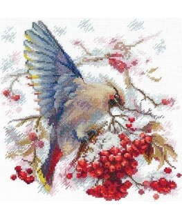 Набор для вышивания крестиком "Waxwing" 19x19,5 см SANS-72