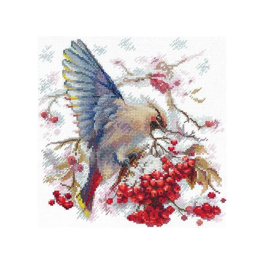 Набор для вышивания крестиком "Waxwing" 19x19,5 см SANS-72
