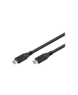 C-TECH USB 4.0 kabelis, Type-C (CM/CM), PD 100W, 40Gbps, 0.5m, melns