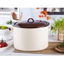 Emaliuotas virimo puodas 13,6 l skersmuo 30cm | aukštis 20cm | kreminės/rudos spalvos, su dangčiu Emaliuotas virimo puodas 13,6 l skersmuo 30cm | aukštis 20cm | kreminės/rudos spalvos, su dangčiu