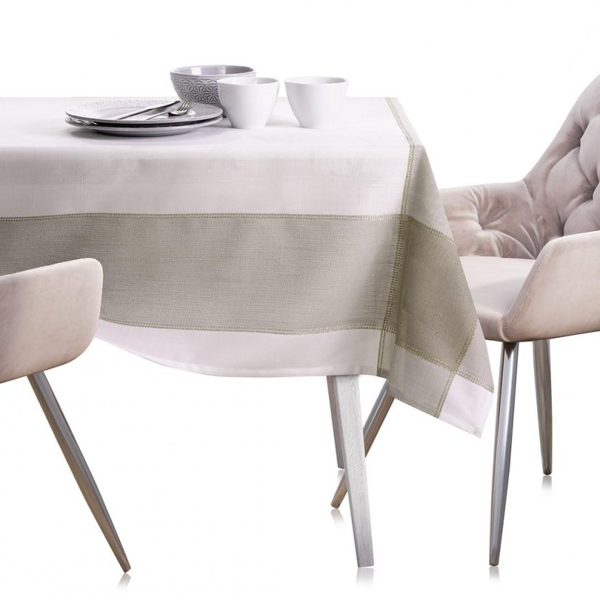 AmeliaHome TCLOTH/AH/SEVRAN/BEIGE+Baltas/140X300 – 5