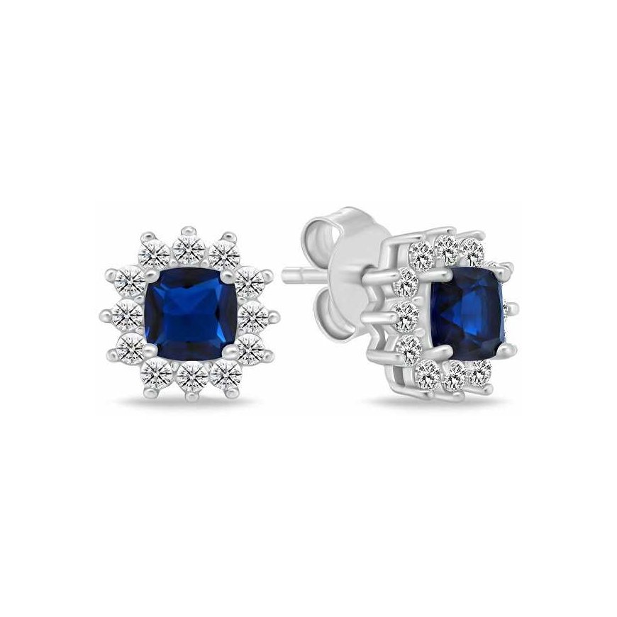 Brilio Silver Shiny silver earrings with zirconia EA1051WB