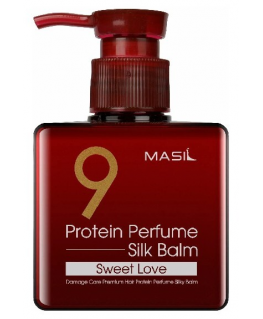 Masil Sweet Love 9 Protein Perfume Silk Balm - nenuplaunamas plaukų balzamas su baltymais - 180 ml