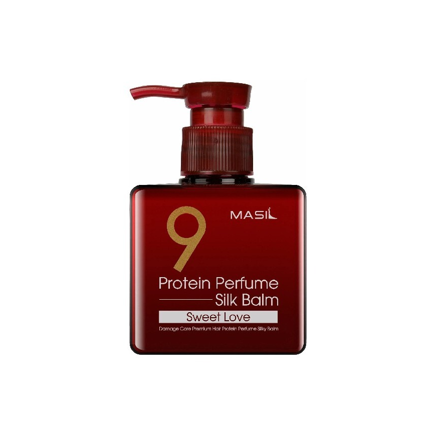 Masil Sweet Love 9 Protein Perfume Silk Balm - nenuplaunamas plaukų balzamas su baltymais - 180 ml