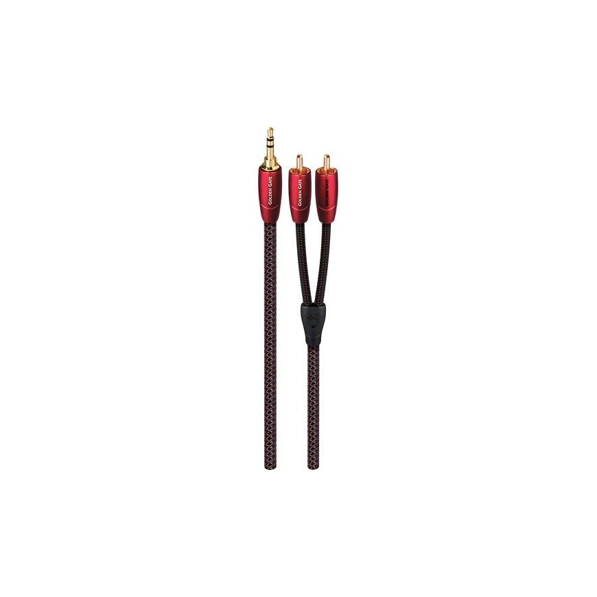 AudioQuest 1m Golden Gate 3.5mm - 2xRCA audio kabelis Melns