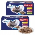 PREVITAL saszetki kaķiem maisījums garšām kaste 40x100g PREVITAL saszetki kaķiem maisījums garšām kaste 40x100g