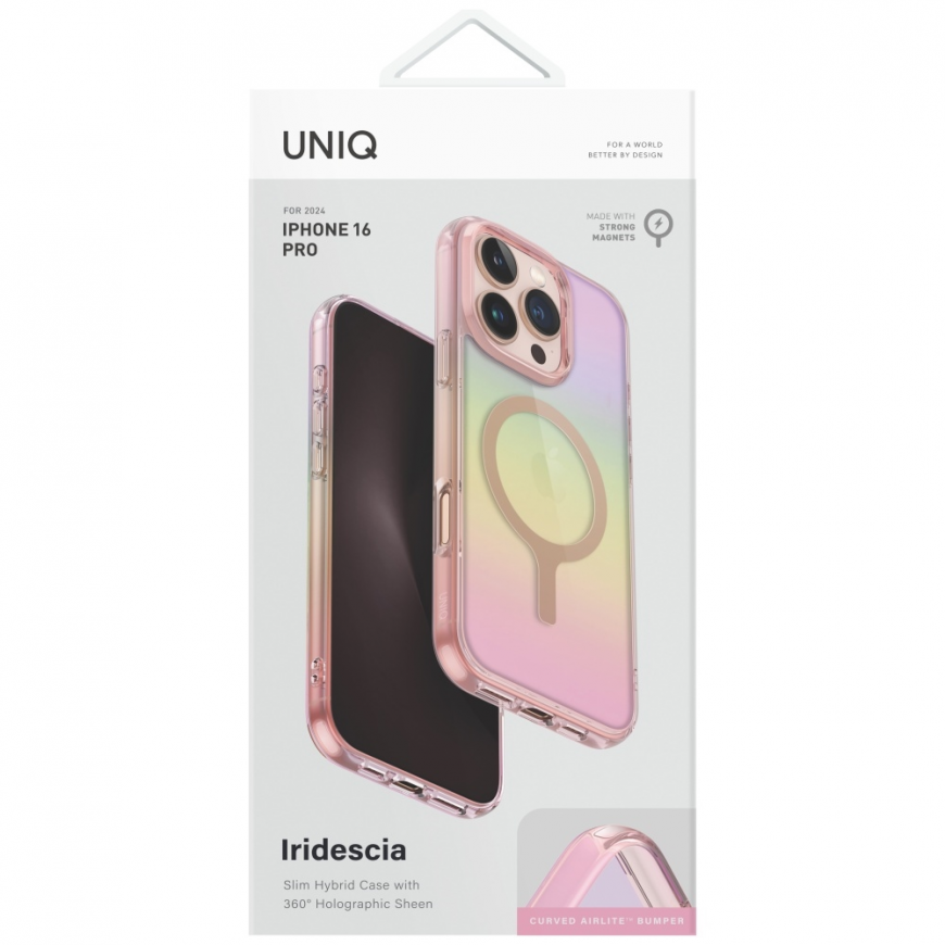 Pink Uniq Iridescia Magclick Charging Case for iPhone 16 Pro - Pink – 4